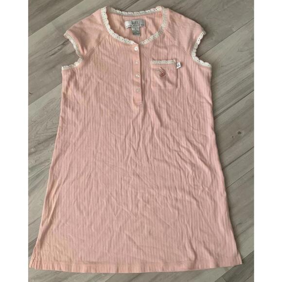 Karen Neuburger Pink Nightgown Sz Medium Embroidered Flower - Picture 1 of 5